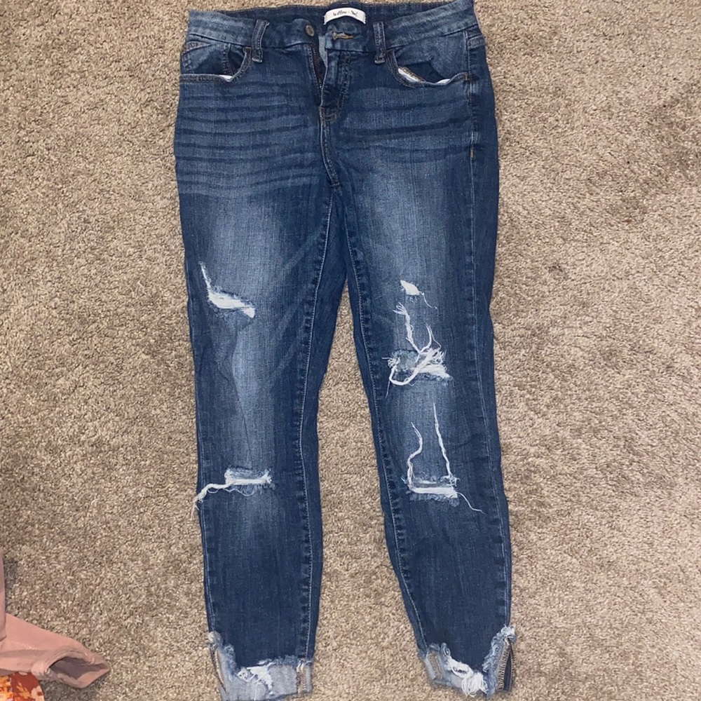 Distressed jeans